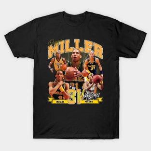 Reggie Miller Choke Sign Basketball Legend Signature Vintage Retro 80s 90s Bootleg Rap Style T-Shirt